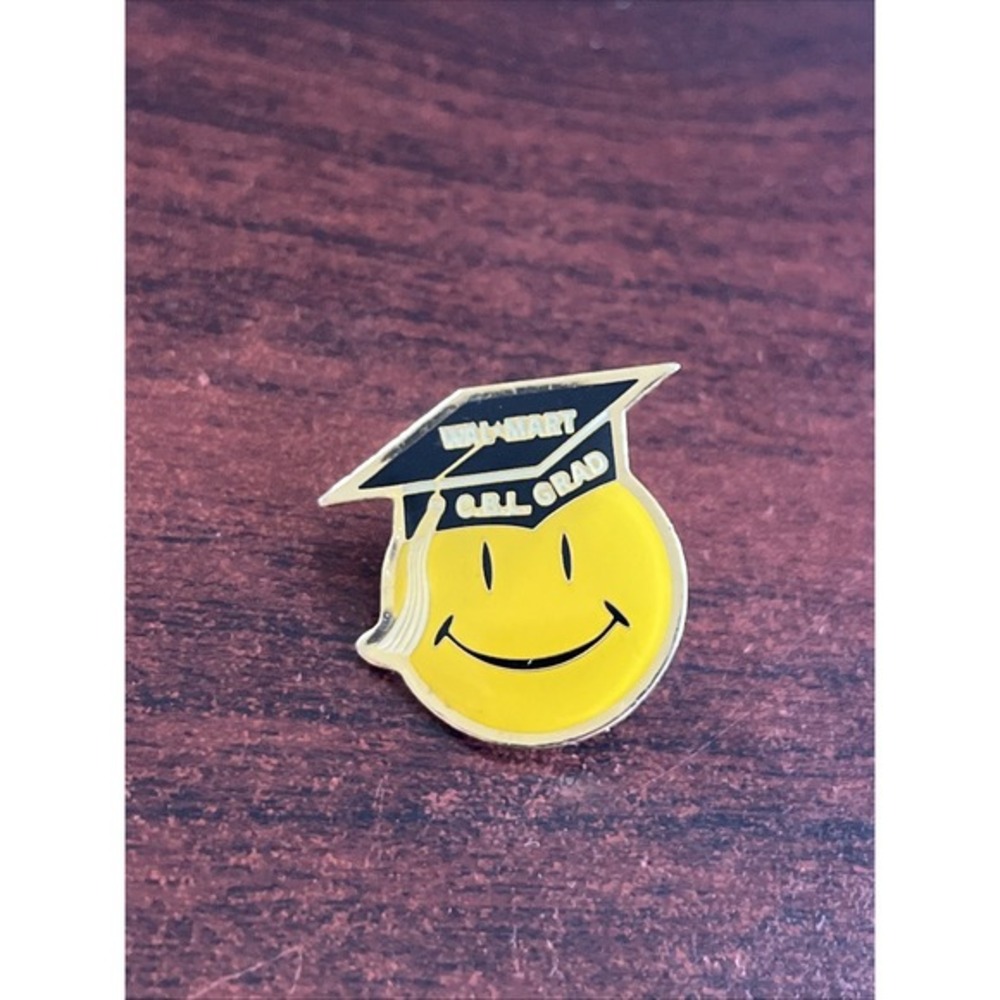 Walmart Smiley Mascot CBI Grad Lapel Hat Pin